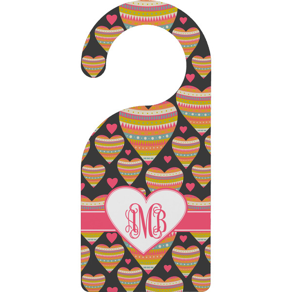 Custom Hearts Door Hanger w/ Monogram