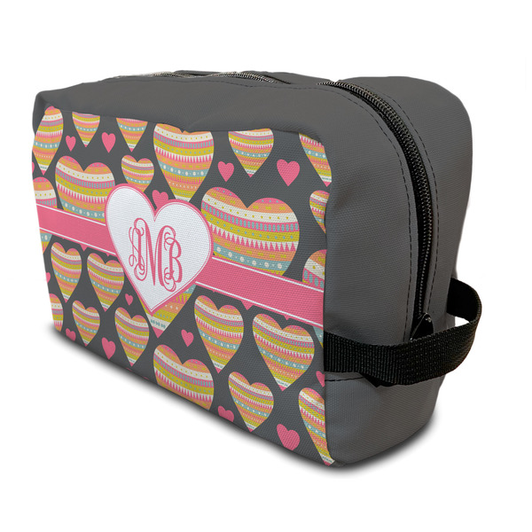 Custom Hearts Toiletry Bag / Dopp Kit (Personalized)