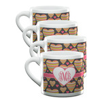 Hearts Double Shot Espresso Cups - Set of 4 (Personalized)