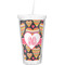 Hearts Double Wall Tumbler with Straw (Personalized)