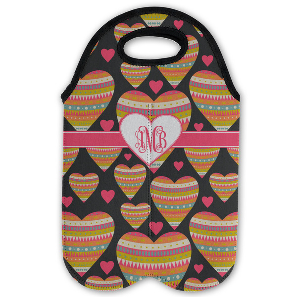 Hearts Double Wine Tote - Flat (new)