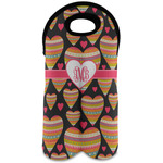 Hearts Wine Tote Bag (2 Bottles) w/ Monogram