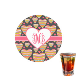 Hearts Printed Drink Topper - 1.5" (Personalized)