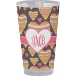 Hearts Pint Glass - Full Color (Personalized)