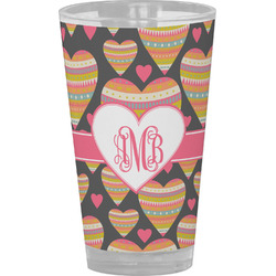 Hearts Pint Glass - Full Color (Personalized)