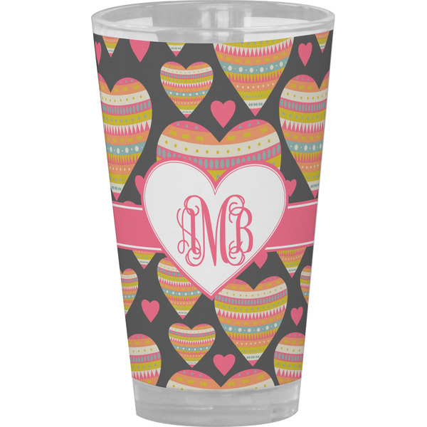 Custom Hearts Pint Glass - Full Color (Personalized)