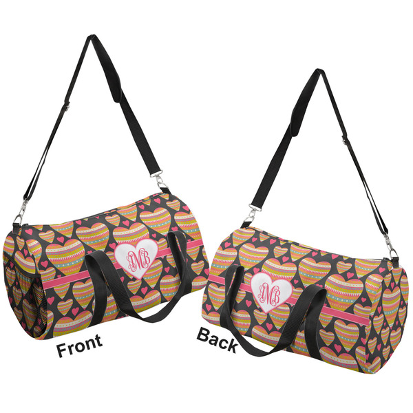 Hearts Duffle bag large front and back sides