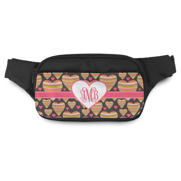 Custom Hearts Fanny Pack - Modern Style (Personalized)