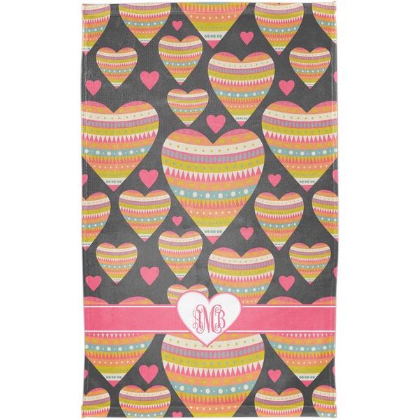 Hearts Finger Tip Towel - Full View