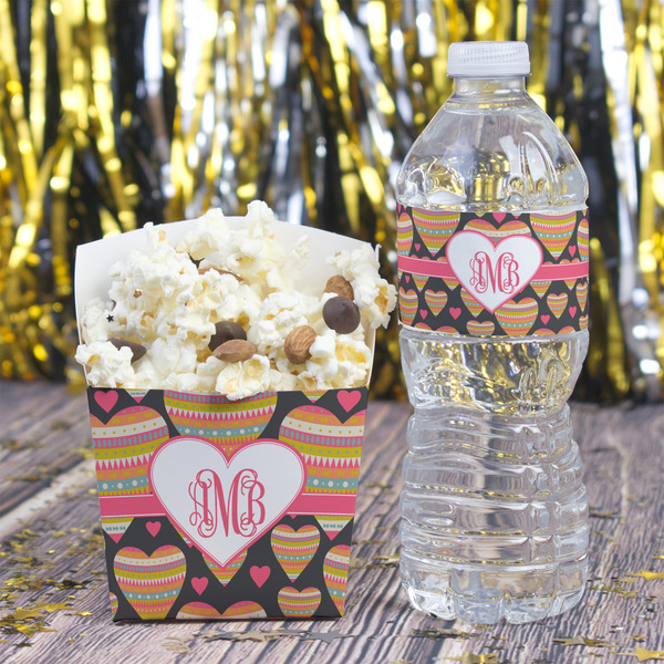 Hearts French Fry Favor Box - w/ Water Bottle