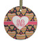 Hearts Frosted Glass Ornament - Round