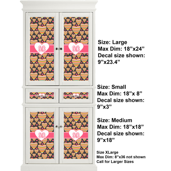 Hearts Full Cabinet (Show Sizes)