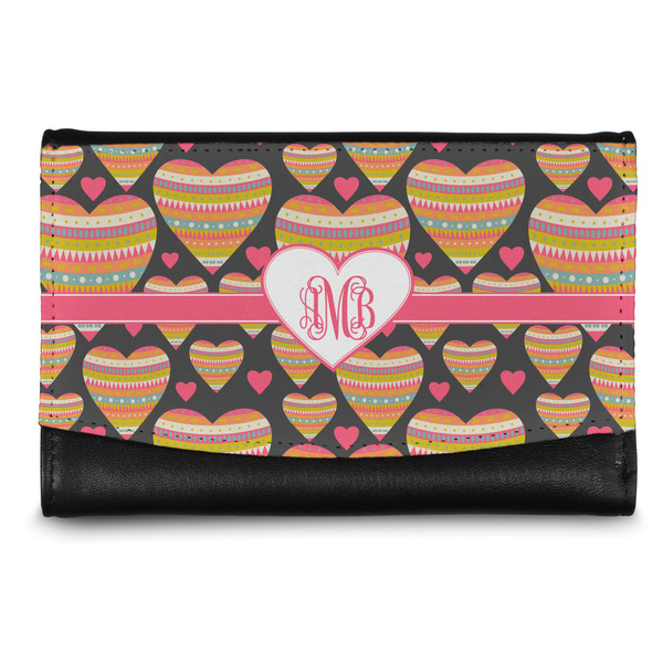 Custom Hearts Genuine Leather Women's Wallet - Small (Personalized)