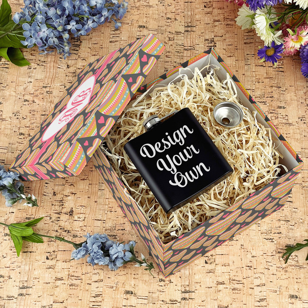 Hearts Gift Boxes with Lid - Canvas Wrapped - Large - In Context