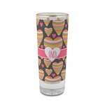 Hearts 2 oz Shot Glass - Glass with Gold Rim (Personalized)