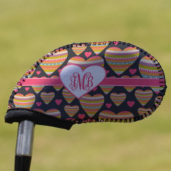 Custom Hearts Golf Club Iron Cover (Personalized)