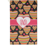 Hearts Golf Towel - Poly-Cotton Blend - Small w/ Monograms