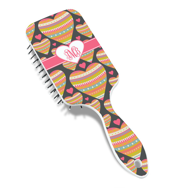 Hearts Hair Brush - Angle View