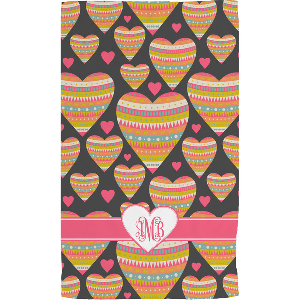 Hearts Hand Towel (Personalized) Full