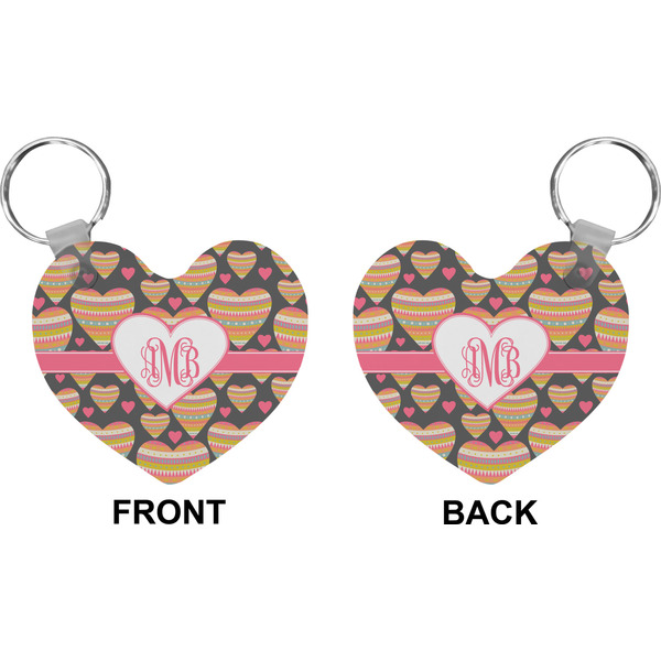 Hearts Heart Keychain (Front + Back)