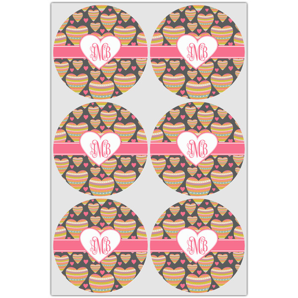 Hearts Icing Circle - Large - Set of 6