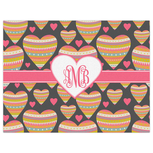 Hearts Indoor / Outdoor Rug - 6'x8' - Front Flat