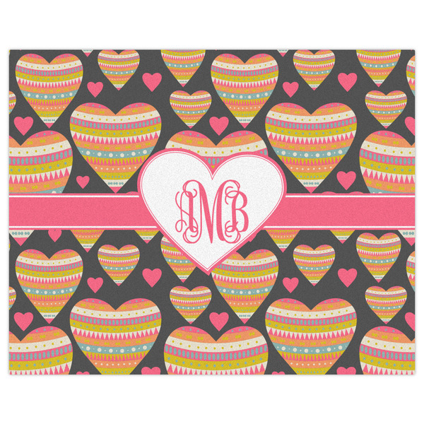 Hearts Indoor / Outdoor Rug - 8'x10' - Front Flat