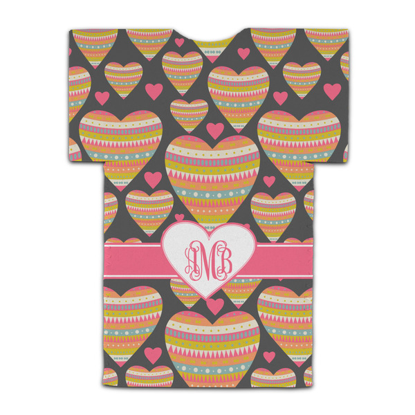 Hearts Jersey Bottle Cooler - BACK (flat)