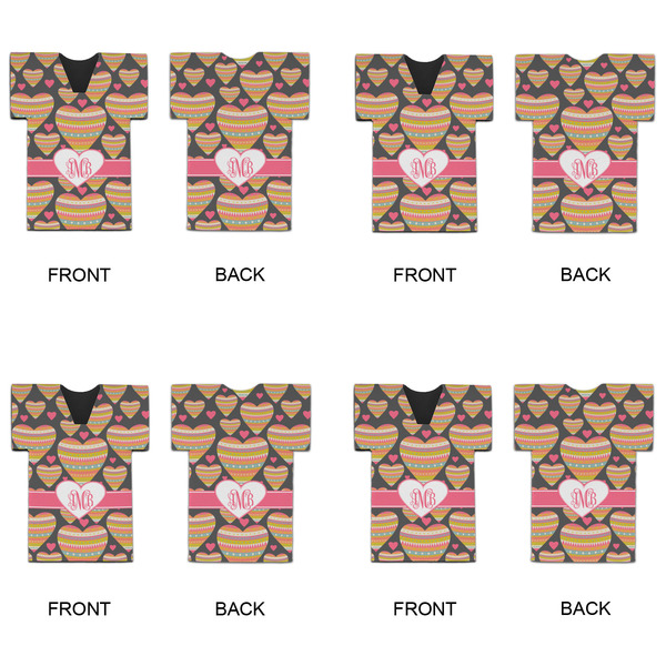 Hearts Jersey Bottle Cooler - Set of 4 - APPROVAL