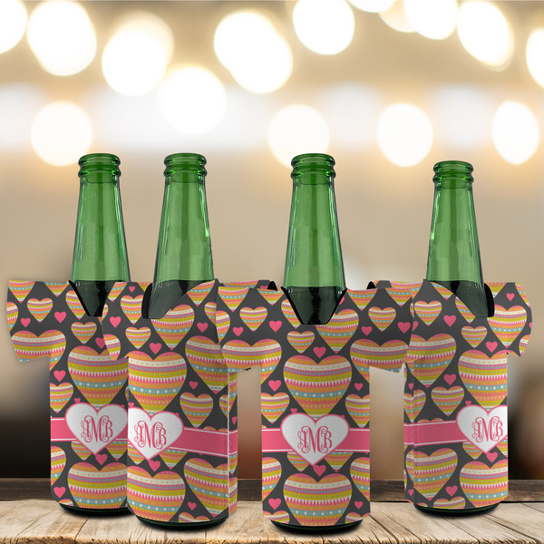 Hearts Jersey Bottle Cooler - Set of 4 - LIFESTYLE