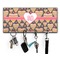 Hearts Key Hanger w/ 4 Hooks w/ Monogram