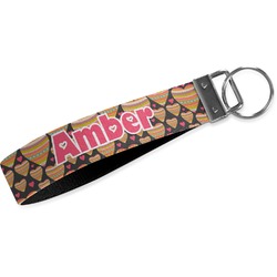 Hearts Webbing Keychain Fob - Large (Personalized)