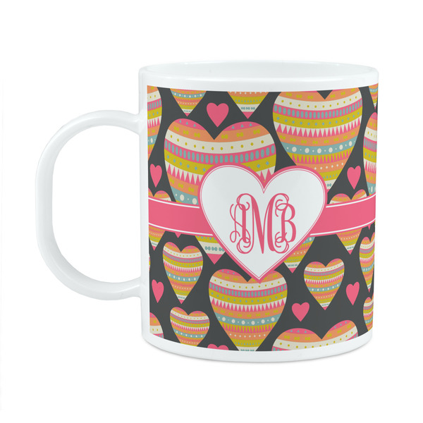 Custom Hearts Plastic Kids Mug (Personalized)