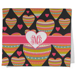Hearts Kitchen Towel - Poly Cotton w/ Monograms