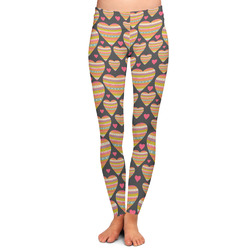 Hearts Ladies Leggings - 2X-Large (Personalized)