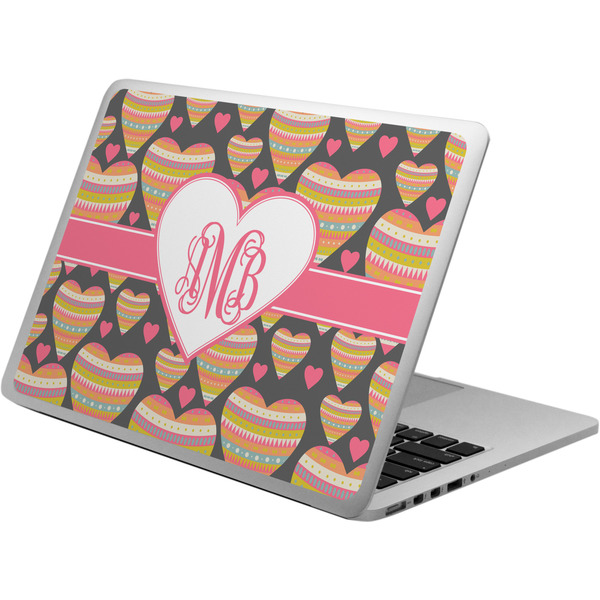 Custom Hearts Laptop Skin - Custom Sized w/ Monogram