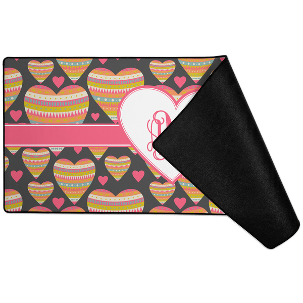 Hearts Large Gaming Mats - FRONT W/ FOLD