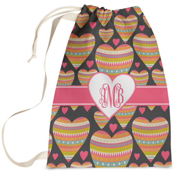 Custom Hearts Laundry Bag - Large (Personalized)