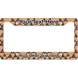 Hearts License Plate Frame - Style B (Personalized)
