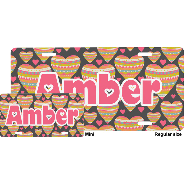 Hearts License Plate (Sizes)