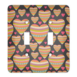 Hearts Light Switch Cover (2 Toggle Plate)