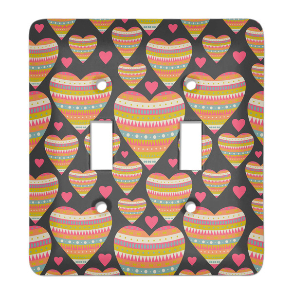 Custom Hearts Light Switch Cover (2 Toggle Plate)