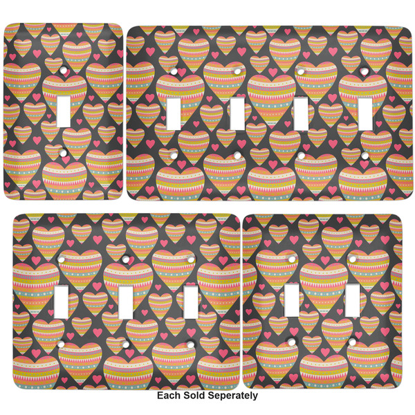 Hearts Light Switch Covers all sizes