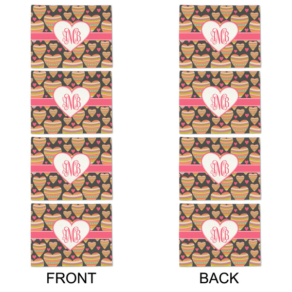 Hearts Linen Placemat - APPROVAL Set of 4 (double sided)