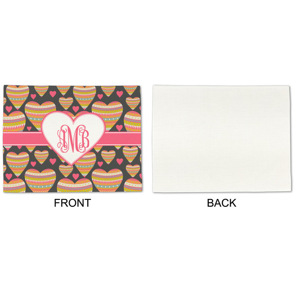 Hearts Linen Placemat - APPROVAL Single (single sided)