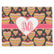 Hearts Single-Sided Linen Placemat - Single w/ Monogram