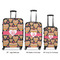 Hearts Luggage Bags all sizes - With Handle