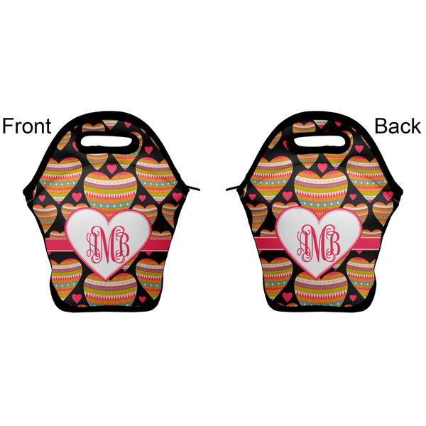 Hearts Lunch Bag - Front and Back