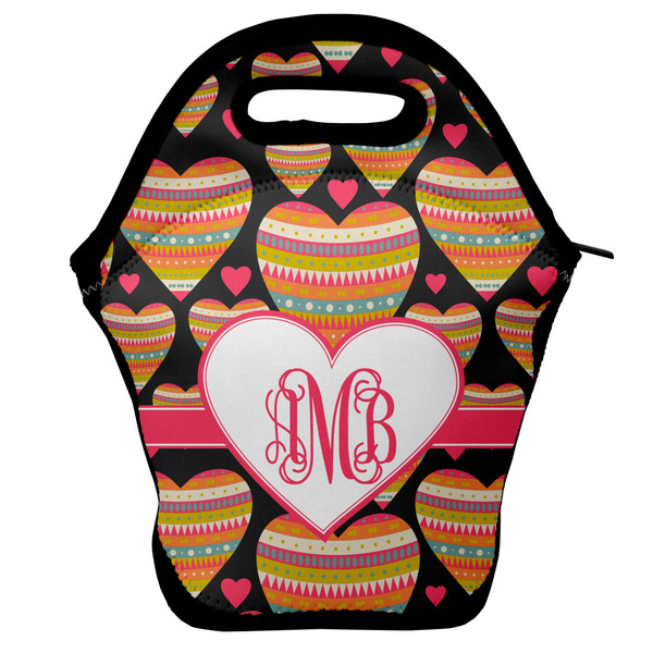 Custom Hearts Lunch Bag w/ Monogram