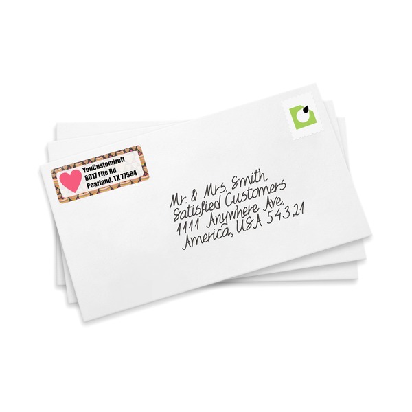 Hearts Mailing Label on Envelopes